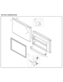 Freezer Door parts for Kenmore Top-Mount Refrigerator 111.71212613 (11171212613, 111 71212613) from AppliancePartsPros.com