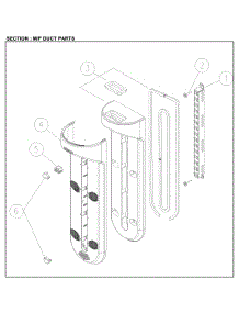 M / F Duct Parts parts for Kenmore Top-Mount Refrigerator 111.71212613 (11171212613, 111 71212613) from AppliancePartsPros.com