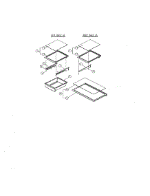 Full & Half Width Shelf parts for Kenmore Top-Mount Refrigerator 111.71215611 (11171215611, 111 71215611) from AppliancePartsPros.com