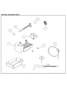 Icemaker parts for Kenmore Top-Mount Refrigerator 111.71215613 (11171215613, 111 71215613) from AppliancePartsPros.com