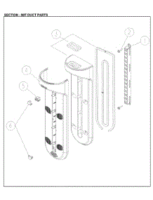 M / F Duct Parts parts for Kenmore Top-Mount Refrigerator 111.71215613 (11171215613, 111 71215613) from AppliancePartsPros.com