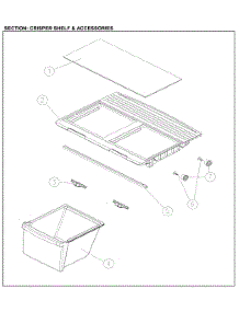 Crisper And Shelf parts for Kenmore Top-Mount Refrigerator 111.71215613 (11171215613, 111 71215613) from AppliancePartsPros.com