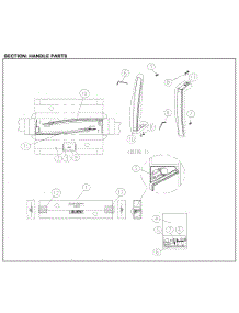 Handle Parts parts for Kenmore Top-Mount Refrigerator 111.71215613 (11171215613, 111 71215613) from AppliancePartsPros.com