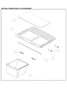 Crisper And Shelf parts for Kenmore Top-Mount Refrigerator 111.71219612 (11171219612, 111 71219612) from AppliancePartsPros.com