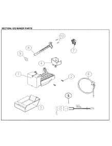 Icemaker parts for Kenmore Top-Mount Refrigerator 111.71219613 (11171219613, 111 71219613) from AppliancePartsPros.com