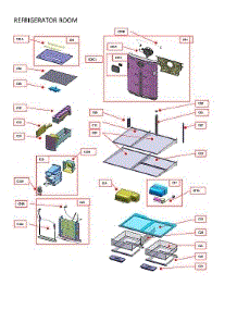 Refrigerator Room parts for Kenmore Elite Bottom-Mount Refrigerator 11172695120 from AppliancePartsPros.com
