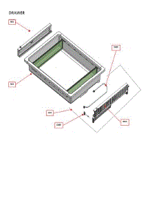 Drawer parts for Kenmore Elite Bottom-Mount Refrigerator 11172699120 from AppliancePartsPros.com