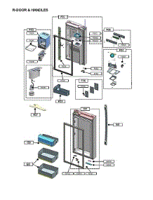Refrigerator Door & Handles parts for Kenmore Elite Bottom-Mount Refrigerator 11172797020 from AppliancePartsPros.com