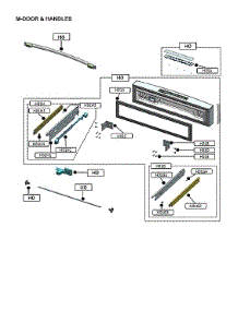 Machine Door & Handles parts for Kenmore Elite Bottom-Mount Refrigerator 11172797020 from AppliancePartsPros.com