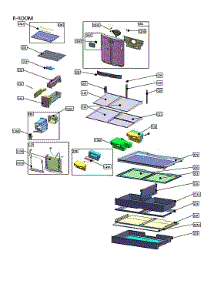 Refrigerator Room parts for Kenmore Elite Bottom-Mount Refrigerator 11173315120 from AppliancePartsPros.com