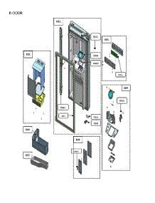 Refrigerator Door parts for Kenmore Elite Bottom-Mount Refrigerator 11173319120 from AppliancePartsPros.com