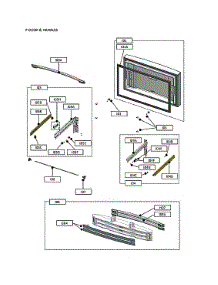 F-Door & Handles parts for Kenmore Elite Bottom-Mount Refrigerator 11173335220 from AppliancePartsPros.com