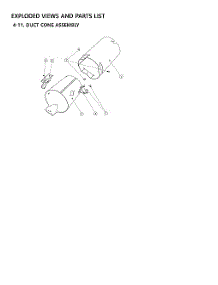 Duct Cone Assy parts for Kenmore Dryer 111.79142220 (11179142220, 111 79142220) from AppliancePartsPros.com