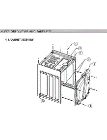 Cabinet Assy parts for Kenmore Dryer 111.79142220 (11179142220, 111 79142220) from AppliancePartsPros.com