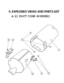 Duct Cone Assy parts for Kenmore Dryer 111.79142220 (11179142220, 111 79142220) from AppliancePartsPros.com