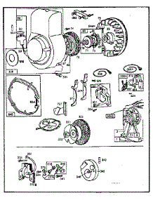 Rewind Starter And Flywheel Assembly parts for Briggs & Stratton Lawn & Garden Engine 11200 TO 112299 (0016 - 0016) from AppliancePartsPros.com