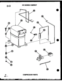 Compressor (109-5J / P54336-68R) (109-5Jh / P54336-65R) parts for Amana Room Air Conditioner 113-5N/P54975-61R from AppliancePartsPros.com