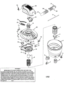 Drum / Lid / Motor / Hose parts for Craftsman Wet/Dry Vacuum 113170190 from AppliancePartsPros.com