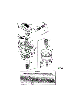 Canister /  Wheel Blower / Drum parts for Craftsman Wet/Dry Vacuum 113170200 from AppliancePartsPros.com