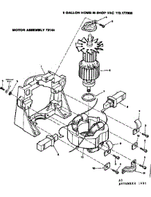 Motor Assembly 73144 parts for Craftsman Wet/Dry Vacuum 113177800 from AppliancePartsPros.com