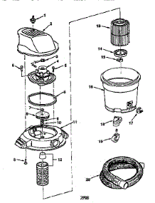 Unit parts for Craftsman Wet/Dry Vacuum 113177825 from AppliancePartsPros.com