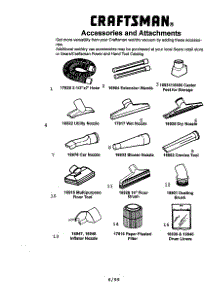 Accessories / Attachments parts for Craftsman Wet/Dry Vacuum 113177890 from AppliancePartsPros.com