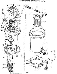 Unit parts for Craftsman Wet/Dry Vacuum 113178000 from AppliancePartsPros.com