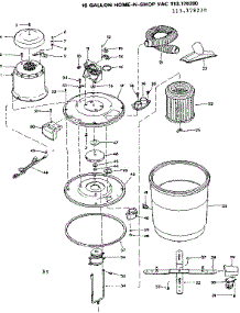 Unit parts for Craftsman Wet/Dry Vacuum 113178230 from AppliancePartsPros.com