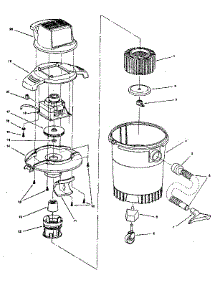 Unit parts for Craftsman Wet/Dry Vacuum 113179130 from AppliancePartsPros.com