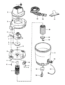 Unit parts for Craftsman Wet/Dry Vacuum 113179460 from AppliancePartsPros.com