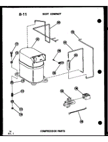 Compressor Parts (11-5J / P54336-67R) parts for Amana Room Air Conditioner 113W-3W/P54975-78R from AppliancePartsPros.com