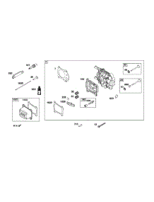Cylinder Head parts for Briggs & Stratton Lawn & Garden Engine 115P02-0004-F1 from AppliancePartsPros.com