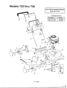Main Frame Model 733-738 parts for Mtd Gas Walk-Behind Mower 116-504A788 from AppliancePartsPros.com