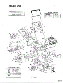 Main Frame Model 518 parts for Mtd Gas Walk-Behind Mower 116-508H788 from AppliancePartsPros.com