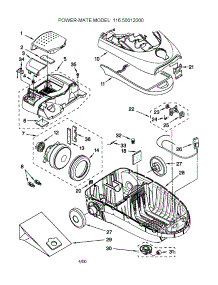 Vacuum Cleaner parts for Kenmore Canister Vacuum 116.20012000 (11620012000, 116 20012000) from AppliancePartsPros.com
