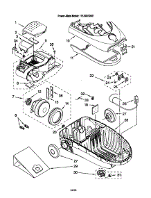 Vacuum Cleaner parts for Kenmore Canister Vacuum 116.20012001 (11620012001, 116 20012001) from AppliancePartsPros.com