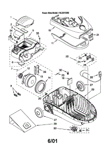 Vaciuum Cleaner parts for Kenmore Canister Vacuum 116.20012002 (11620012002, 116 20012002) from AppliancePartsPros.com