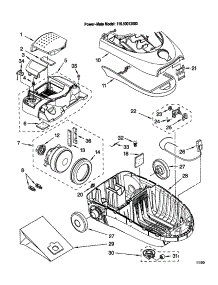 Vacuum Cleaner parts for Kenmore Canister Vacuum 116.20012003 (11620012003, 116 20012003) from AppliancePartsPros.com