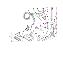 Hose And Attachments parts for Kenmore Canister Vacuum 116.20412003 (11620412003, 116 20412003) from AppliancePartsPros.com