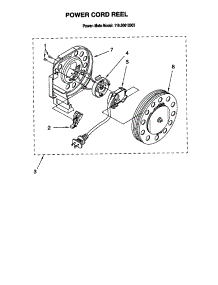 Power Cord Reel parts for Kenmore Canister Vacuum 116.20612003 (11620612003, 116 20612003) from AppliancePartsPros.com