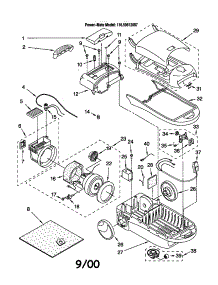 Vacuum Cleaner parts for Kenmore Canister Vacuum 116.20612007 (11620612007, 116 20612007) from AppliancePartsPros.com