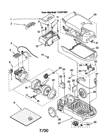 Vacuum Cleaner parts for Kenmore Canister Vacuum 116.20712003 (11620712003, 116 20712003) from AppliancePartsPros.com