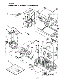 Vacuum Cleaner parts for Kenmore Canister Vacuum 116.20812004 (11620812004, 116 20812004) from AppliancePartsPros.com