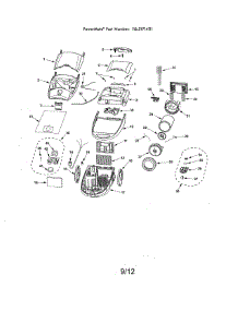 Canister parts for Kenmore Canister Vacuum 116.21714111 (11621714111, 116 21714111) from AppliancePartsPros.com