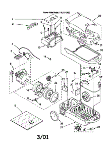 Vacuum Cleaner parts for Kenmore Canister Vacuum 116.21813000 (11621813000, 116 21813000) from AppliancePartsPros.com