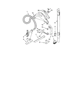 Hose And Attachments parts for Kenmore Canister Vacuum 116.21875101 (11621875101, 116 21875101) from AppliancePartsPros.com