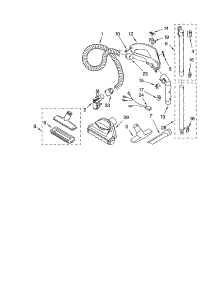 Hose And Attachment parts for Kenmore Canister Vacuum 116.22312200 (11622312200, 116 22312200) from AppliancePartsPros.com
