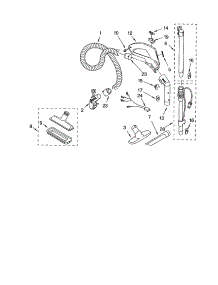 Hose And Attachments parts for Kenmore Canister Vacuum 116.22512200 (11622512200, 116 22512200) from AppliancePartsPros.com