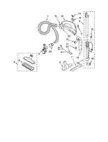 Hose And Attachments parts for Kenmore Canister Vacuum 116.22513204 (11622513204, 116 22513204) from AppliancePartsPros.com