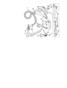 Hose And Attachment parts for Kenmore Canister Vacuum 116.22613205 (11622613205, 116 22613205) from AppliancePartsPros.com